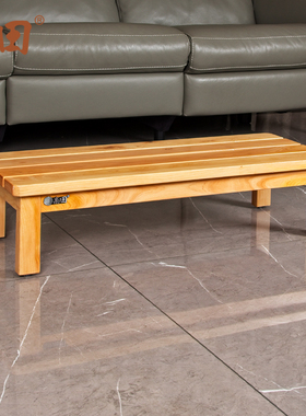 尚田实木长凳脚踏凳矮木质洗澡凳防滑放水浴室凳踩高脚踏门厅凳子