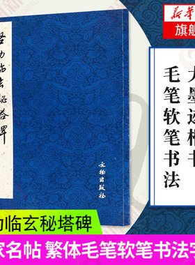 正版 启功临玄秘塔碑 楷书 榮钢 文物出版社 柳公权玄秘塔碑 名家名帖 繁体毛笔软笔书法字帖