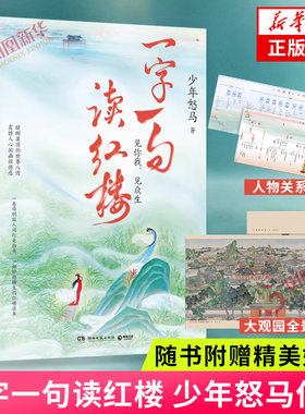 一字一句读红楼 《鲜衣怒马少年时》作者少年怒马著【赠人物关系图+大观园全景图】红楼读本简明版人间行走指南 新华正版书籍