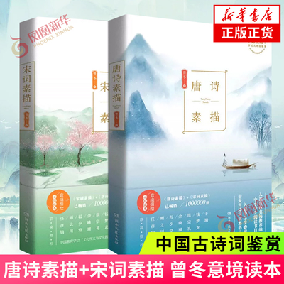 唐诗素描+宋词素描 曾冬意境读本 中国古诗词鉴赏 古代诗词文学中学生小学生初中生课外读物辞典诗歌诗词 新华正版