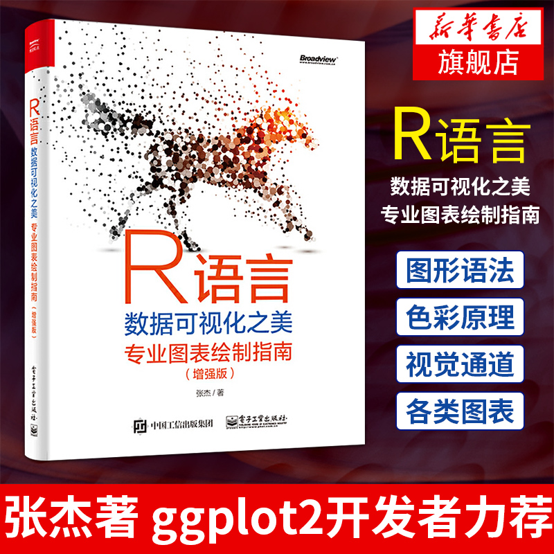 R语言数据可视化之美专业图表绘制指南增强版张杰著 ggplot2基于R生成约230张专业图表增加地理空间型图表等书籍