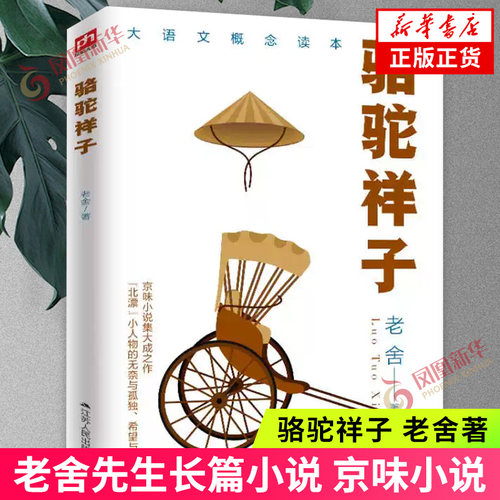 骆驼祥子 老舍先生长篇小说京味小说 七年级课外阅读 北漂祥子的奋斗与挣扎希望与幻灭 世界名著文学小说 凤凰新华书店正版