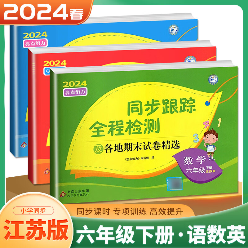 2024年春同步跟踪全程检测及各地期末试卷精选六年级下册语文数学英语江苏适用亮点给力考点激活6年级下册小学教辅同步训练试卷