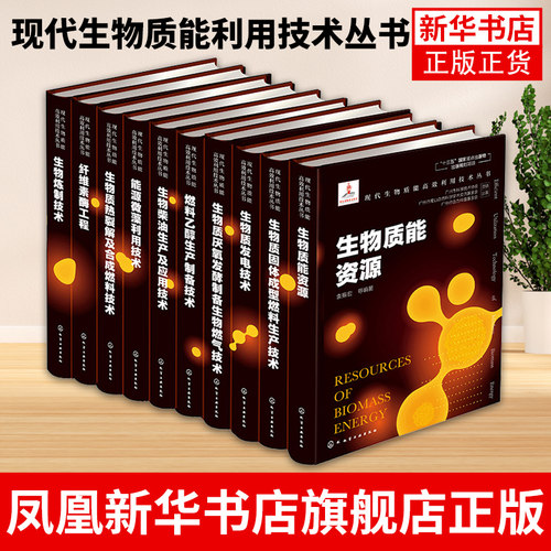 任选 10本套 现代生物质能利用技术丛书纤维素酶工程能源微藻生物炼制生物质热裂解及合成固体成型燃料乙醇柴油生物柴油生产应用