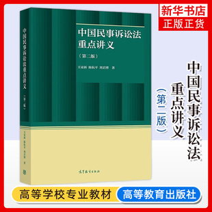 中国民事诉讼法重点讲义 第二版第2版 王亚新 高等教育出版社 民事诉讼法大学本科考研教材 民事诉讼法概念原理分析规则运用
