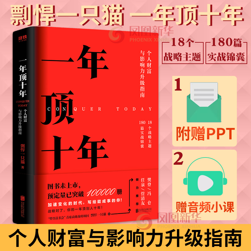 【附赠PPT】一年顶十年 剽悍一只猫 著 自我实现励志书籍 个人财富与影响力升级指南 正版书籍 【凤凰新华书店旗舰店】