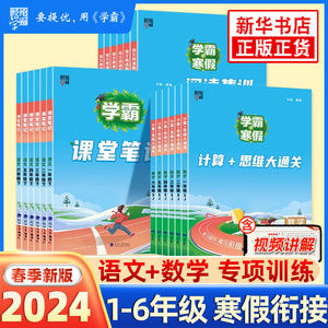 2024学霸的寒假衔接作业小学一二三四五六年级上下册语文课堂笔记阅读集训数学计算思维题大通关人教北师江苏教版同步训练练习册题