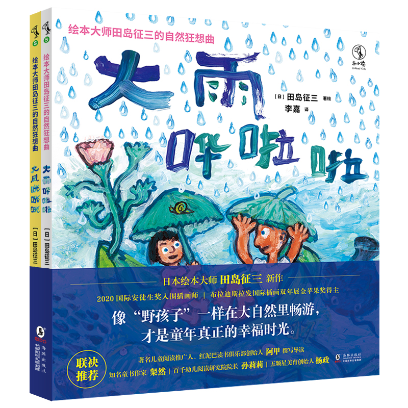 绘本大师田岛征三的自然狂想曲大风咣咣咣大雨哗啦啦关于大自然的绘本3-4-5-6-9岁幼儿童早教启蒙书籍亲子共读想象力感知力绘本