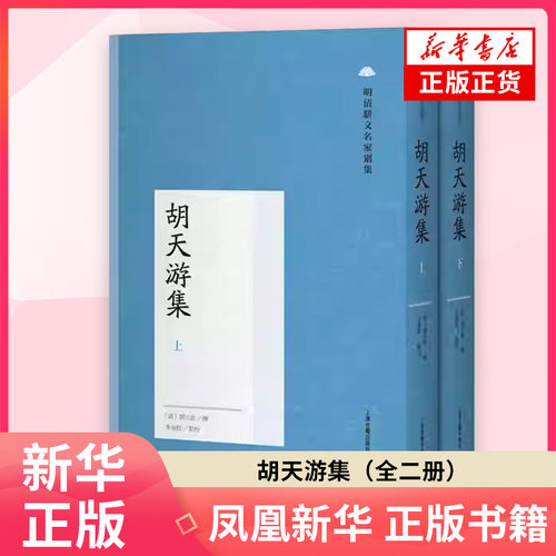 胡天游集全二册 (清) 胡天游 撰 李金松 点校 中国古代随笔 上海古籍出版社 凤凰新华书店旗舰店正版书籍