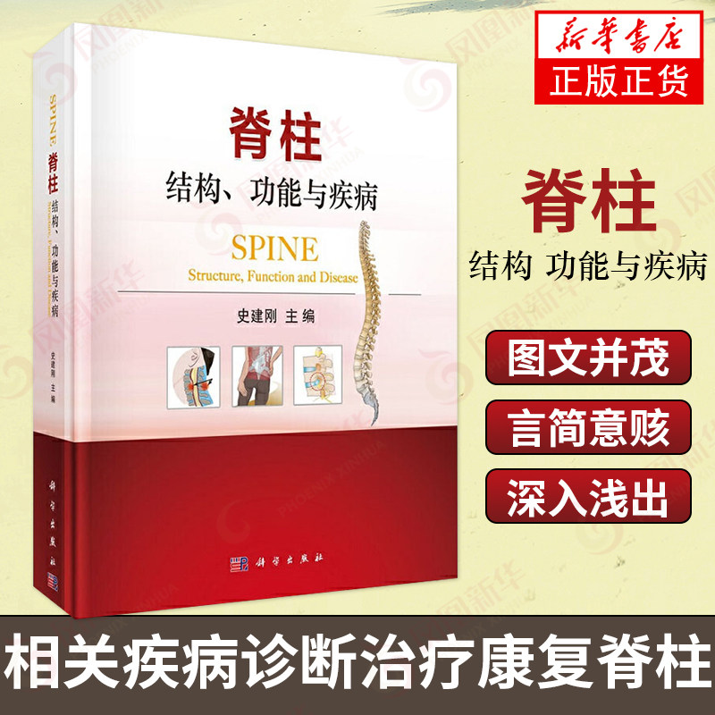 脊柱 结构 功能与疾病 史建刚 科学出版社 相关疾病诊断治疗康复脊柱 手法病因治疗学 医学卫生健康 外科学书籍【新华书店正版】