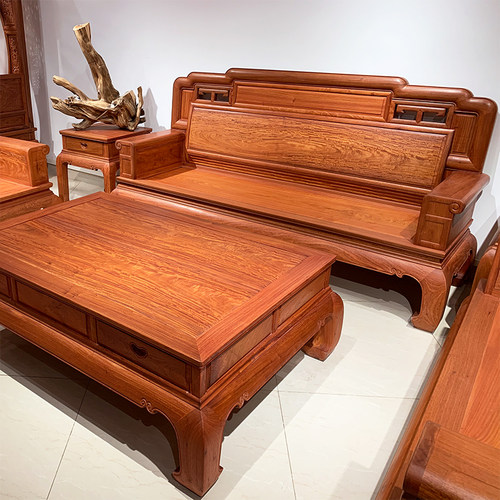 承宝轩国色天香沙发缅甸花梨