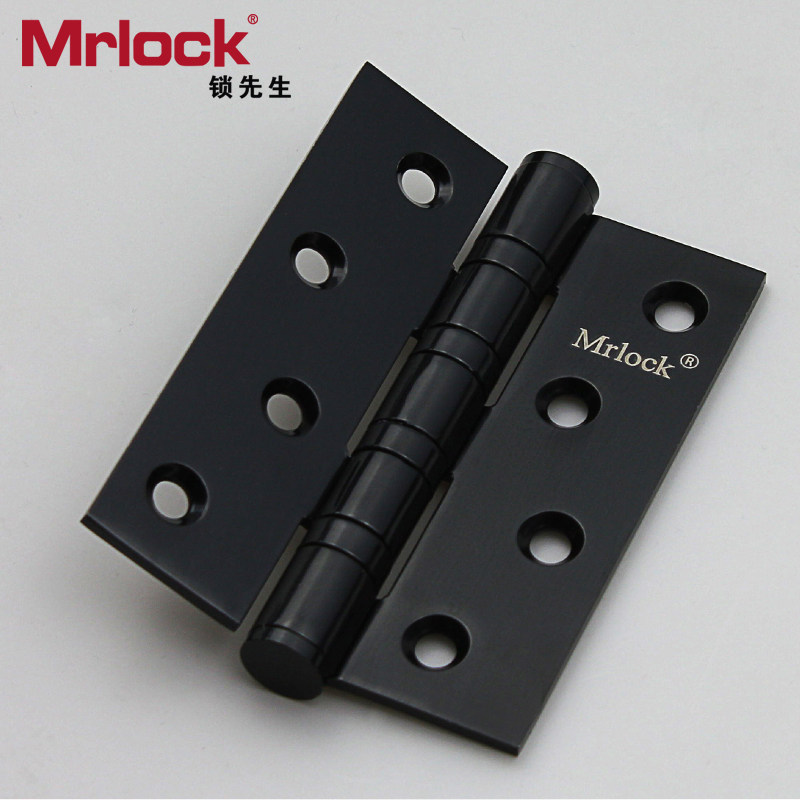 Mrlock 黑色不锈钢合页4寸轴承房门静音合页木门合页【单片】