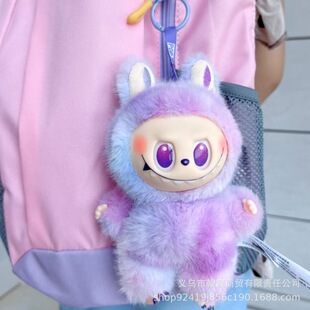 三代毛绒拉布布搪胶盲盒系列钥匙包包挂件祖国labubu摆摊手办公仔