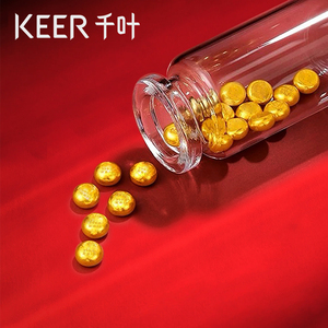 千叶珠宝黄金足金豆豆攒钱小金豆子1g转运珠金条投资送女友礼物YS