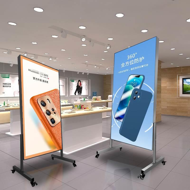 促牌内柜落地立式灯可动布室软膜新品卡箱广告好掌移灯箱双面销