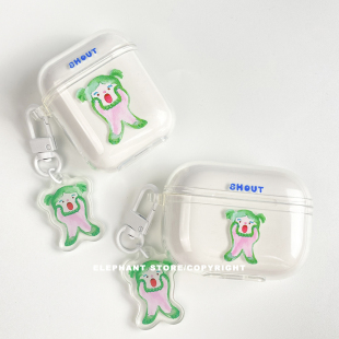 可爱女孩耳机壳airpods1 2代适用苹果pro保护套软airpodspro2保护套airpods3保护套华为freebudspro3保护套