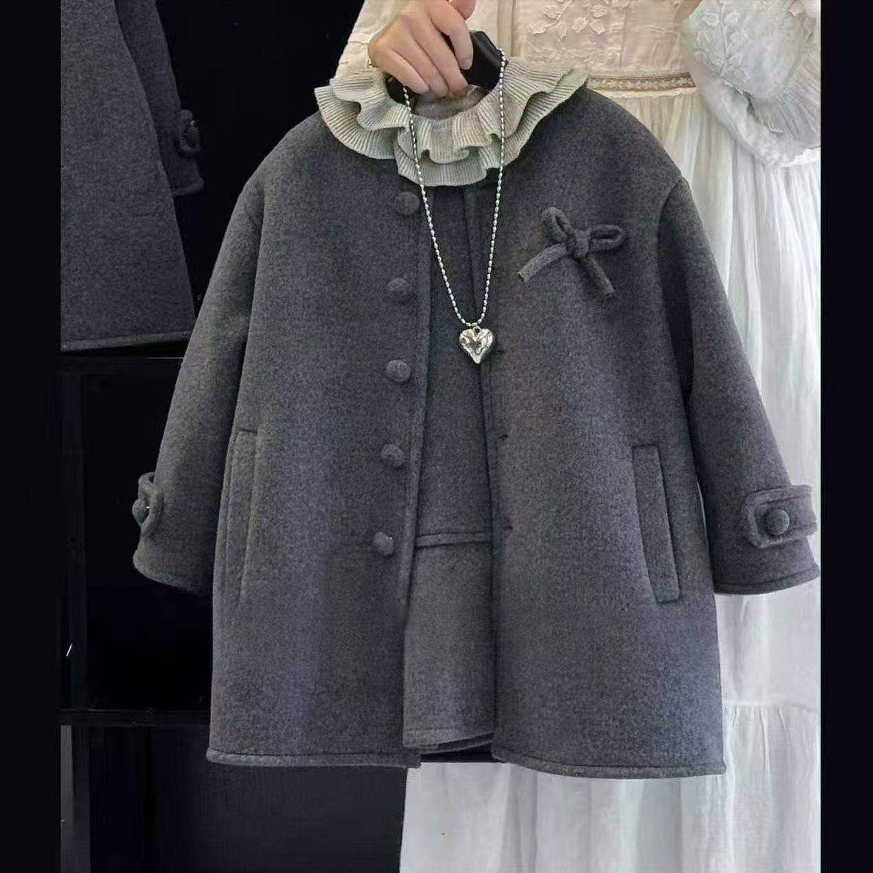 女童加绒羊毛呢子大衣+背心裙套装25年冬年货儿童中长款小香外套,童装/婴儿装/亲子装,普通外套,淘宝优惠券,粉丝福利购,淘宝优惠卷