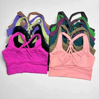 瑜伽背心女带胸垫运动内衣健身