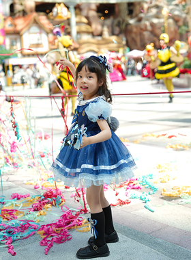 迪士尼兔子警官朱迪cos衣服女童JK制服洛丽塔原创正品夏装连衣裙