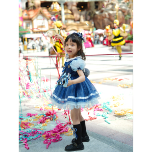 迪士尼兔子警官朱迪cos衣服女童JK制服洛丽塔原创轻薄夏装连衣裙