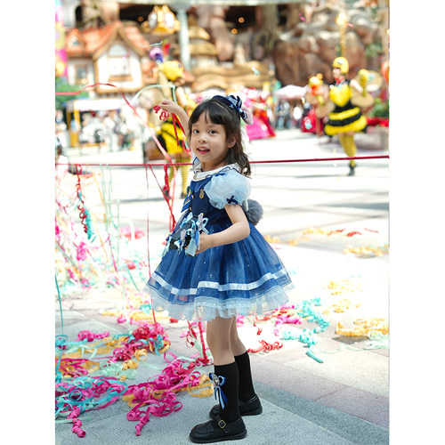 迪士尼兔子警官朱迪cos衣服女童JK制服洛丽塔原创正品夏装连衣裙