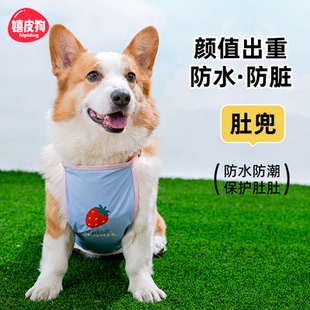 通用 宠物狗狗防水肚兜防脏防潮护肚子防着凉保暖柯基柴犬法斗四季
