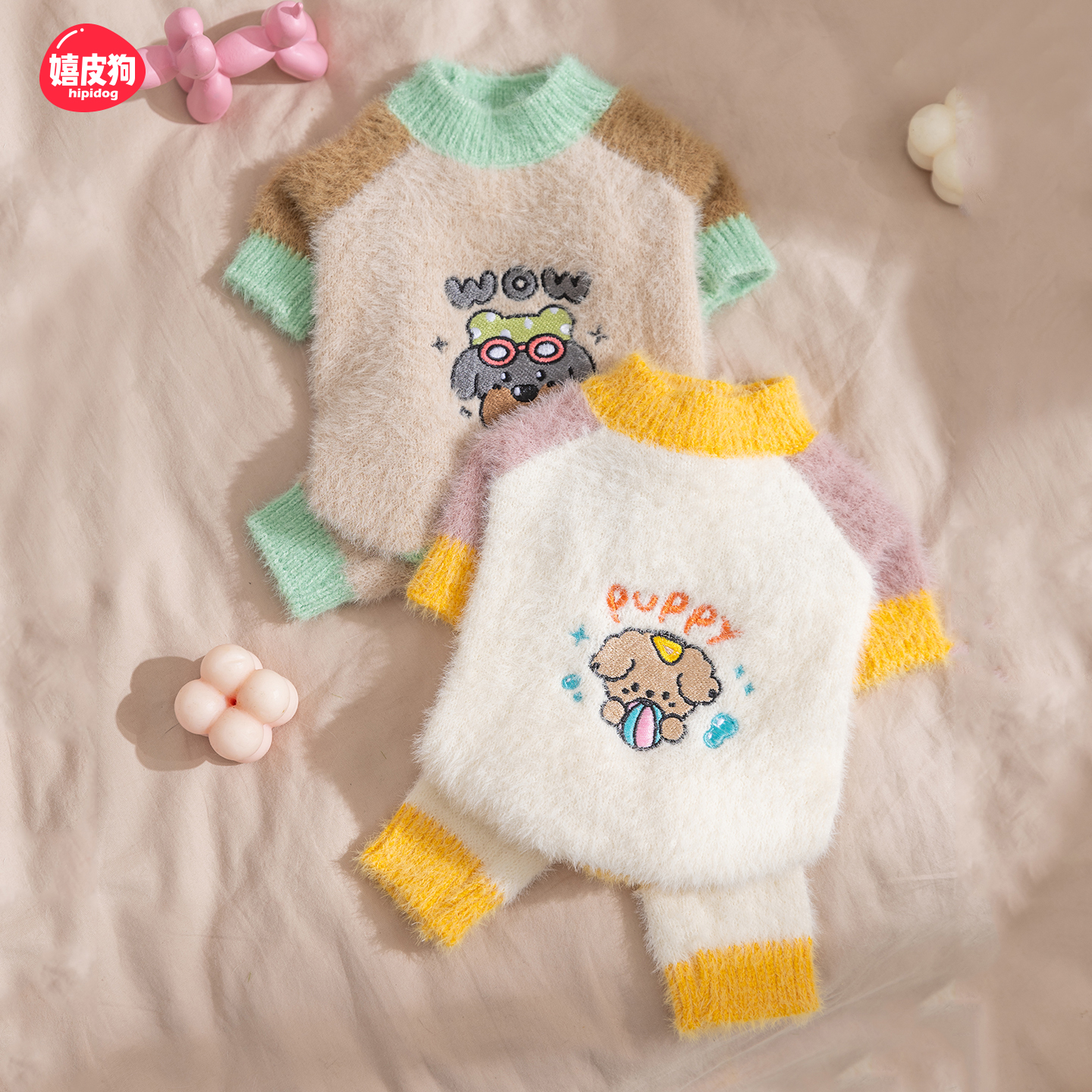 嬉皮狗|狗狗衣服钻石水貂绒毛衣