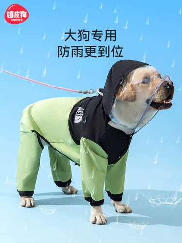 Хиппи собака золотисто-ретривер Большой собака плащ с четвероногим водонепроницаемым лабрадором питомца среда и большие дождливые дневные одежды