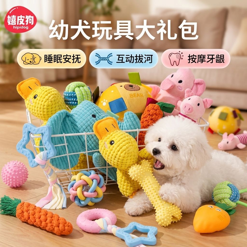 狗狗玩具宠物套装玩具发声解闷磨牙洁齿自嗨神器小狗幼犬玩具用品图片
