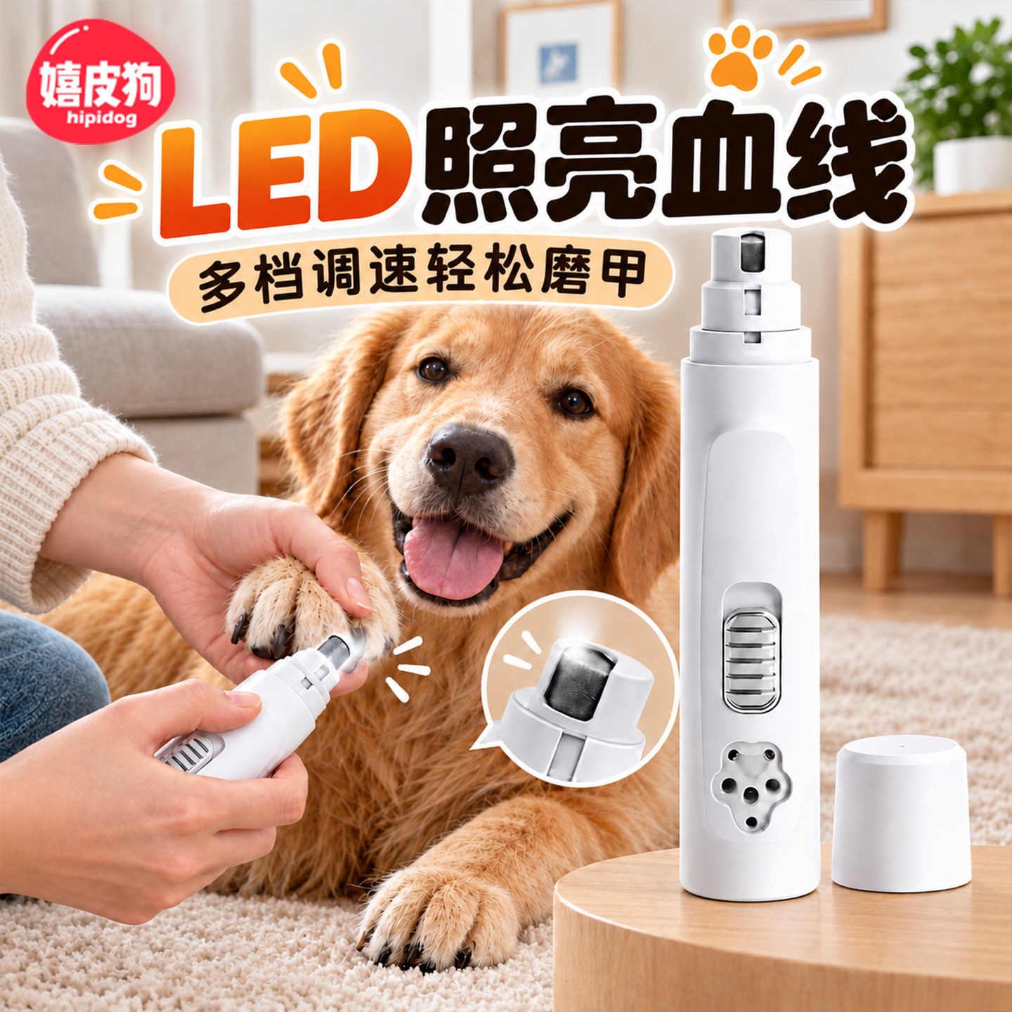 狗狗磨甲器宠物猫咪剪指甲电动打磨器大小型犬修剪磨爪打磨神器