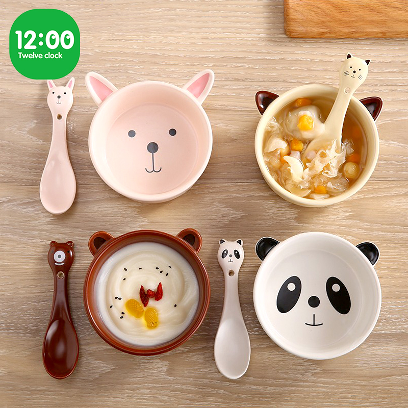 儿童碗防摔防烫陶瓷吃饭碗