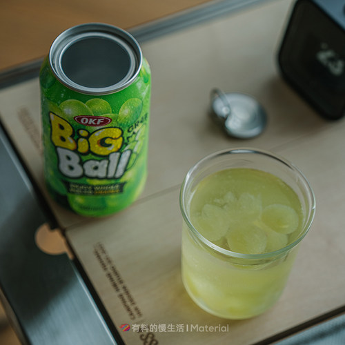 韩国OKF全开盖大果肉青提果汁