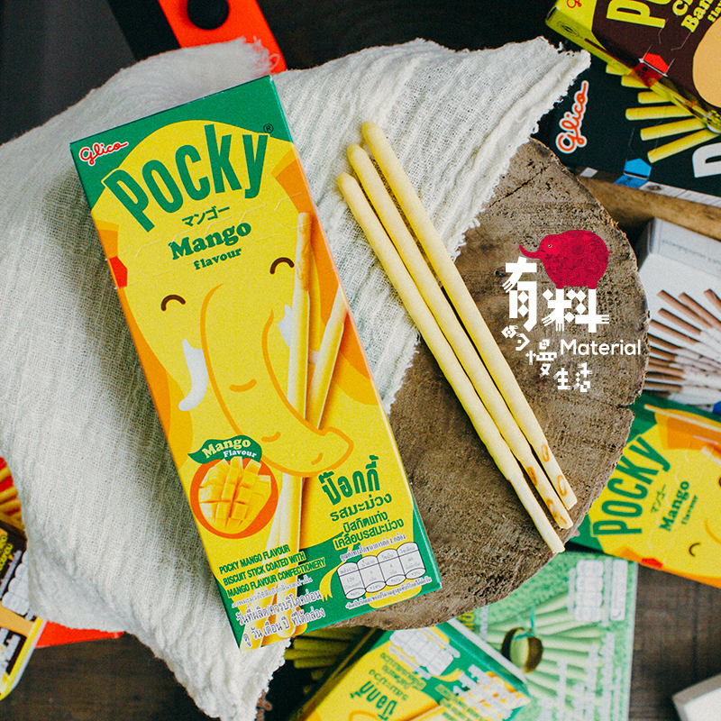 泰国进口格力高Pocky百力滋涂层饼干棒百奇芒果味休闲零食品