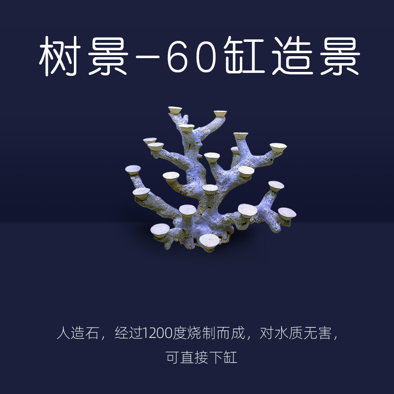 幽影微缸造景60缸造景树枝状造景鱼缸装饰海水鱼珊瑚造景