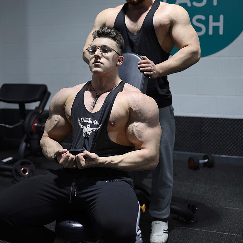 健身背心男健美工字宽松吊带跨栏训练运动跑步肌肉型纯棉专业背心