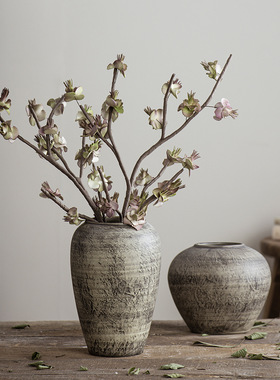 陶瓷复古插干花客厅软装饰品摆件电视柜家居港风日式花瓶田园风格