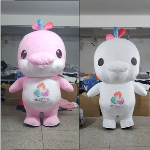 大湾鸡充气卡通人偶服装海豚喜洋洋全运会吉祥物充气行走玩偶服