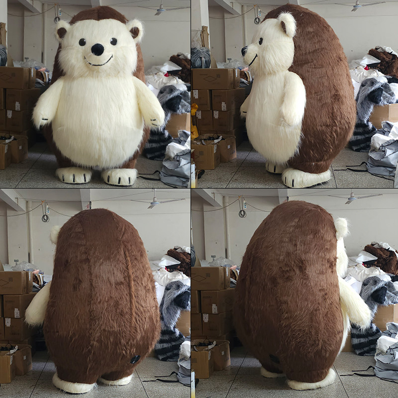 月亮宝宝蒙奇充气人偶服人穿的毛绒充气玩偶服小刺猬充气玩偶服