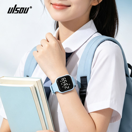 初中生手表高颜值女生防水只看时间2026新款小学生儿童电子表女孩