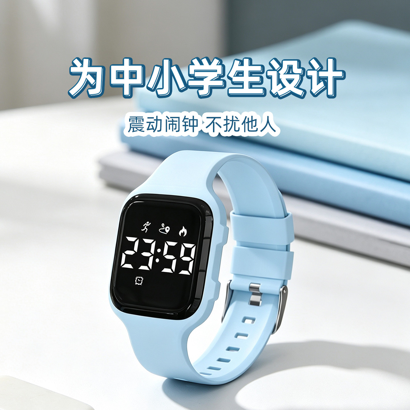 电子手表女款学生ins风小众只看时间高颜值高中生可充电腕表女生图片