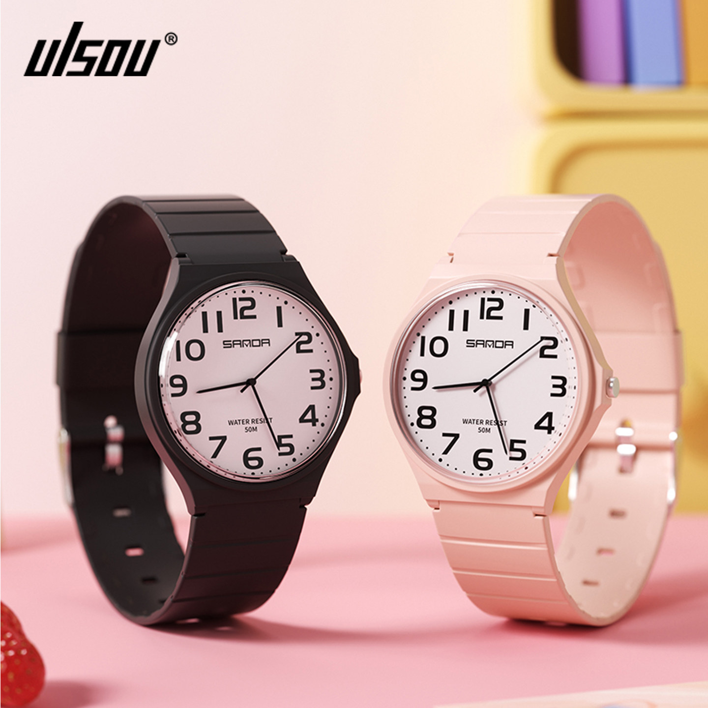 考试手表初中生专用只看时间2025新款小学生女孩指针电子表女款