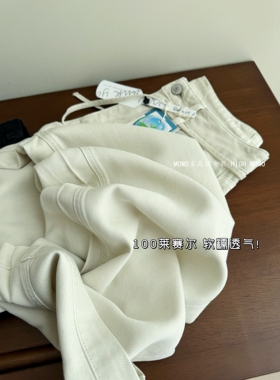 WTHEONE修饰腿型天丝空气裤软薄直筒九分牛仔裤小个子女2026新款