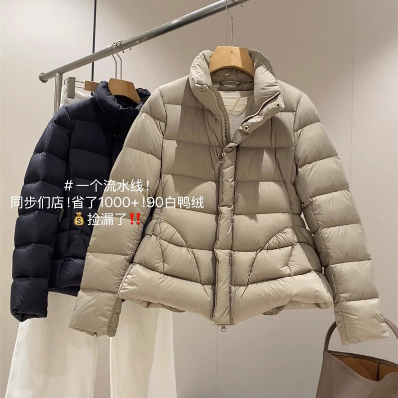 靓小靓 专柜1595气质裙摆羽绒服！90白鸭绒正肩收腰显瘦冬季外套