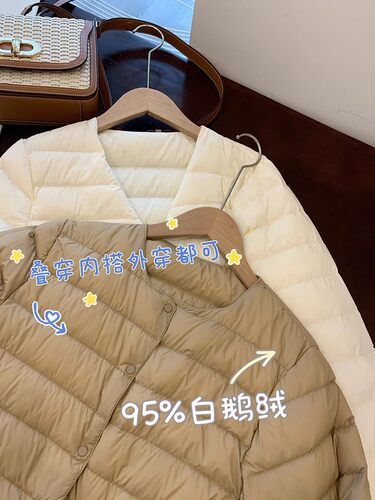 白鹅绒常规圆领轻薄叠穿内搭外穿