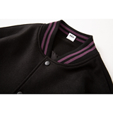 EQ822025秋季新款港风呢料卡通人物刺绣夹克拼接棒球服外套P118，男装夹克，电商C306