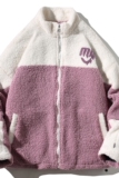 Q2099冬季男女休闲港风潮流撞色加厚羊羔毛棉服毛绒外套P120，男装棉衣，电商C306