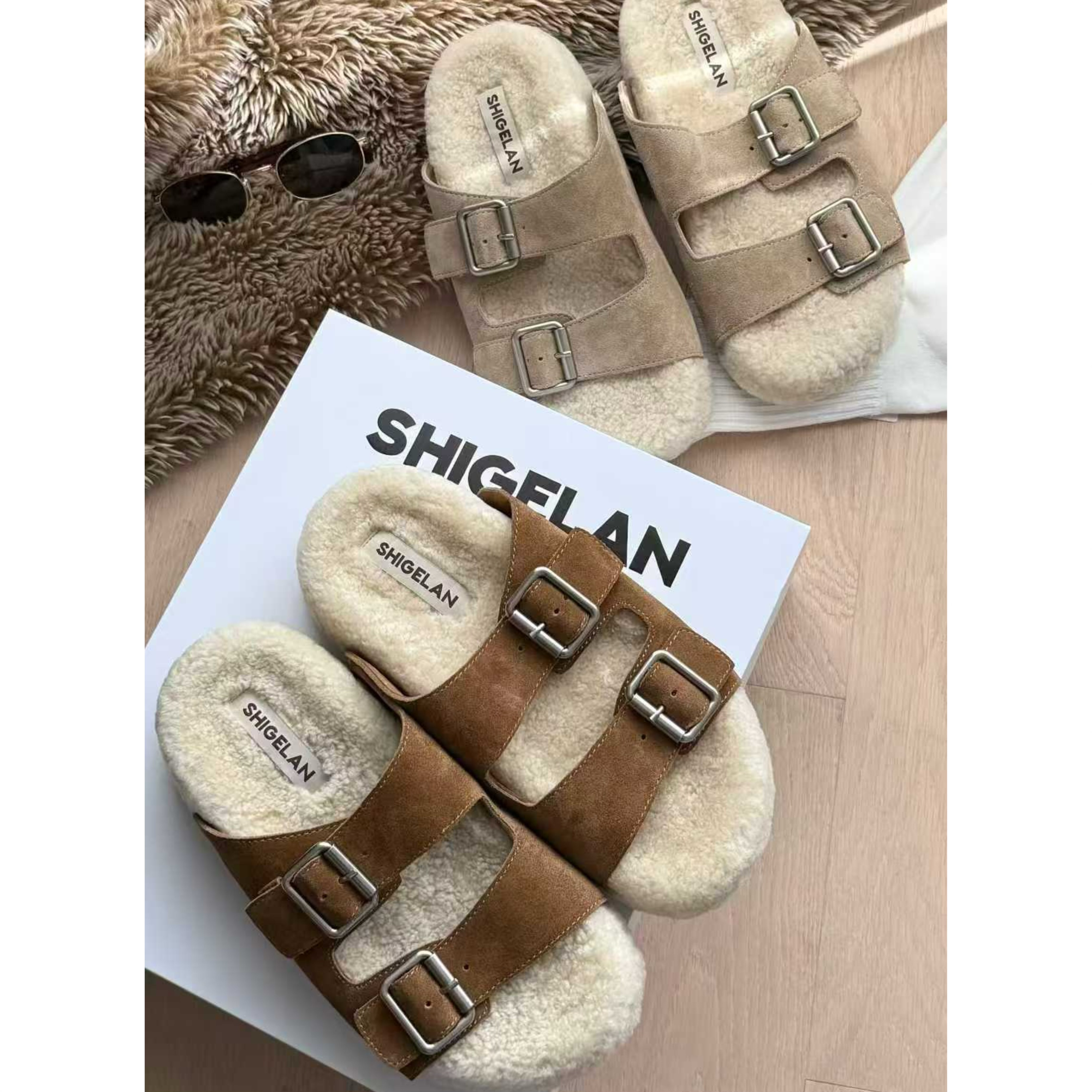 诗歌兰女鞋2025新款厚底增高慵懒随性一字拖鞋女外穿休闲勃肯鞋