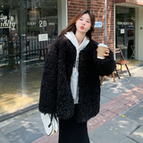 新款环保皮草小香风皮毛一体外套207-1812P205控298，女装短外套，卡莱