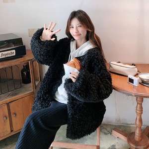 新款 环保皮草小香风皮毛一体外套207-1812P205控298，女装短外套，卡莱