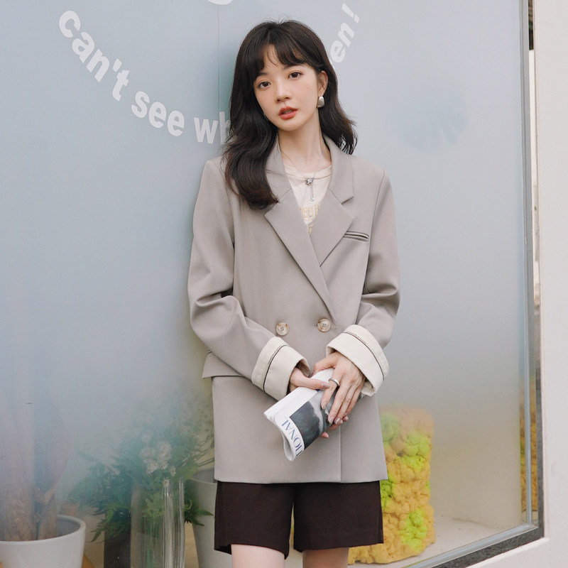 现货！2022秋装新款袖口撞色小个子西装207-J9678P115K178，女装西装，卡莱